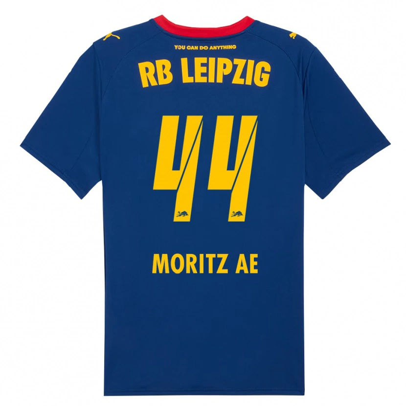 Danxen Donna Maglia Moritz Aé #44 Blu Navy Rosso Kit Gara Away 2025/26 Maglietta