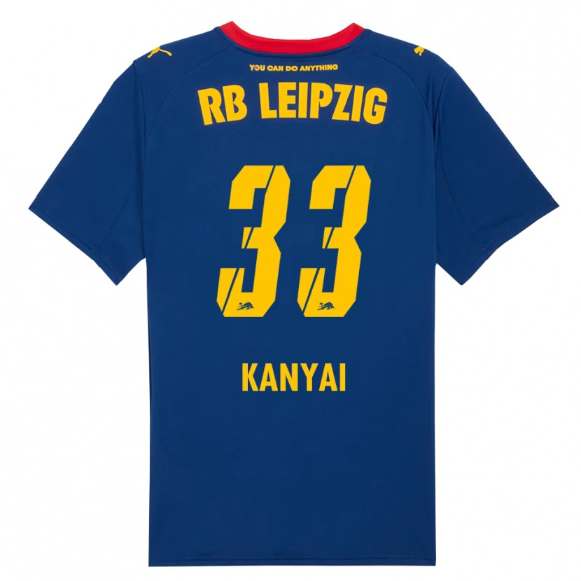 Danxen Donna Maglia János Kányai #33 Blu Navy Rosso Kit Gara Away 2025/26 Maglietta