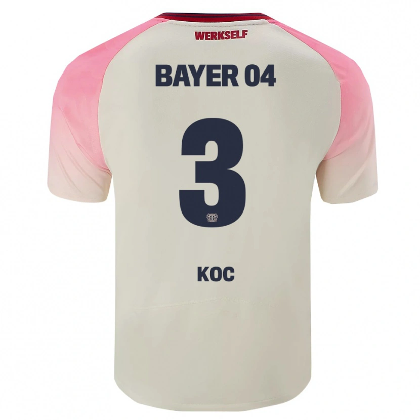 Danxen Donna Maglia Halil Koç #3 Rosa Bianco Sporco Kit Gara Away 2025/26 Maglietta