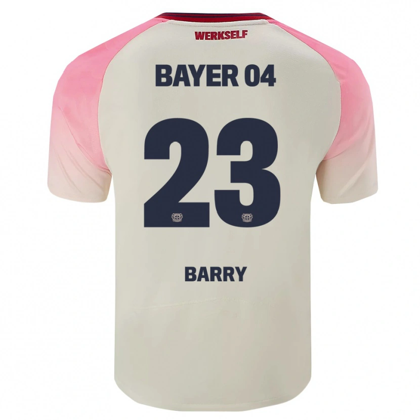 Danxen Donna Maglia Alpha Barry #23 Rosa Bianco Sporco Kit Gara Away 2025/26 Maglietta