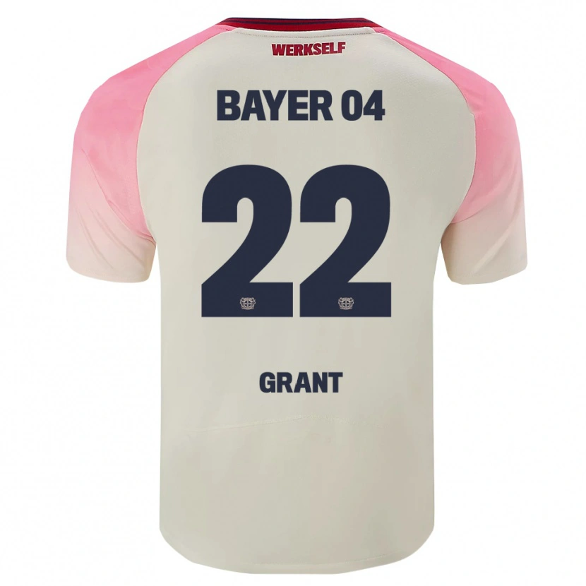 Danxen Donna Maglia Ruby Grant #22 Rosa Bianco Sporco Kit Gara Away 2025/26 Maglietta