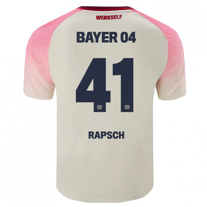 Danxen Donna Maglia Simeon Rapsch #41 Rosa Bianco Sporco Kit Gara Away 2025/26 Maglietta