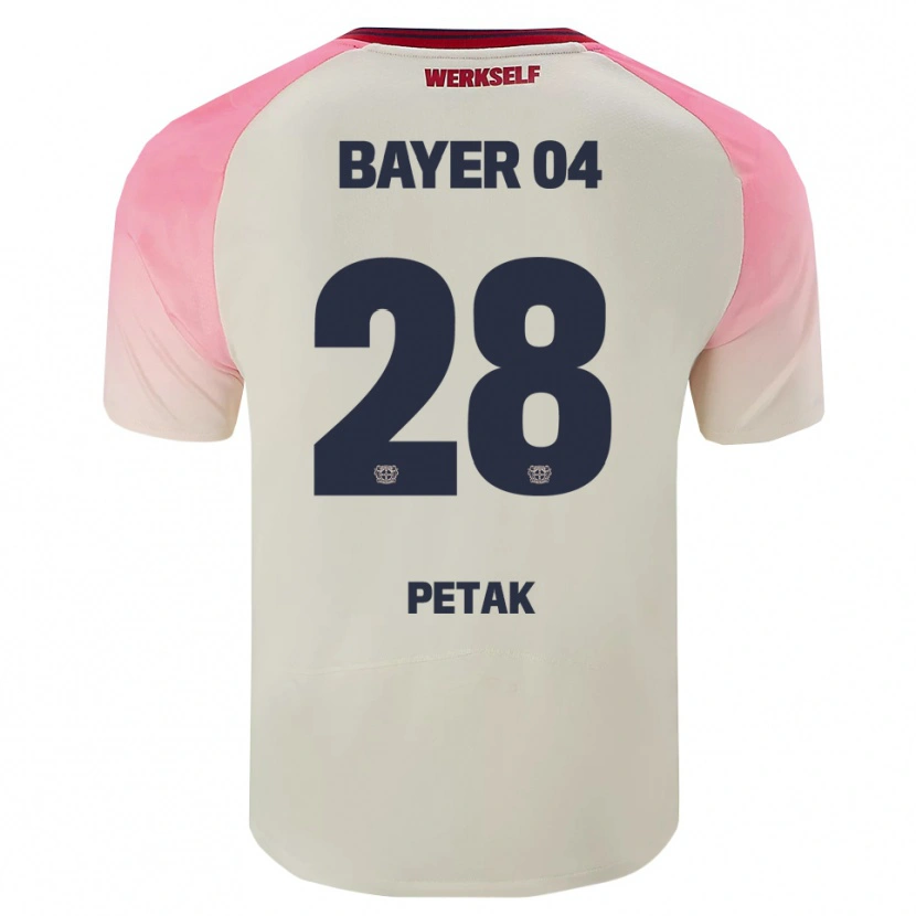 Danxen Donna Maglia Raoul Petak #28 Rosa Bianco Sporco Kit Gara Away 2025/26 Maglietta