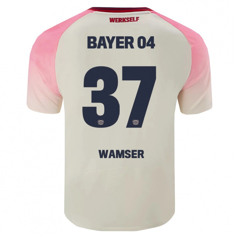 Danxen Donna Maglia Carlotta Wamser #37 Rosa Bianco Sporco Kit Gara Away 2025/26 Maglietta