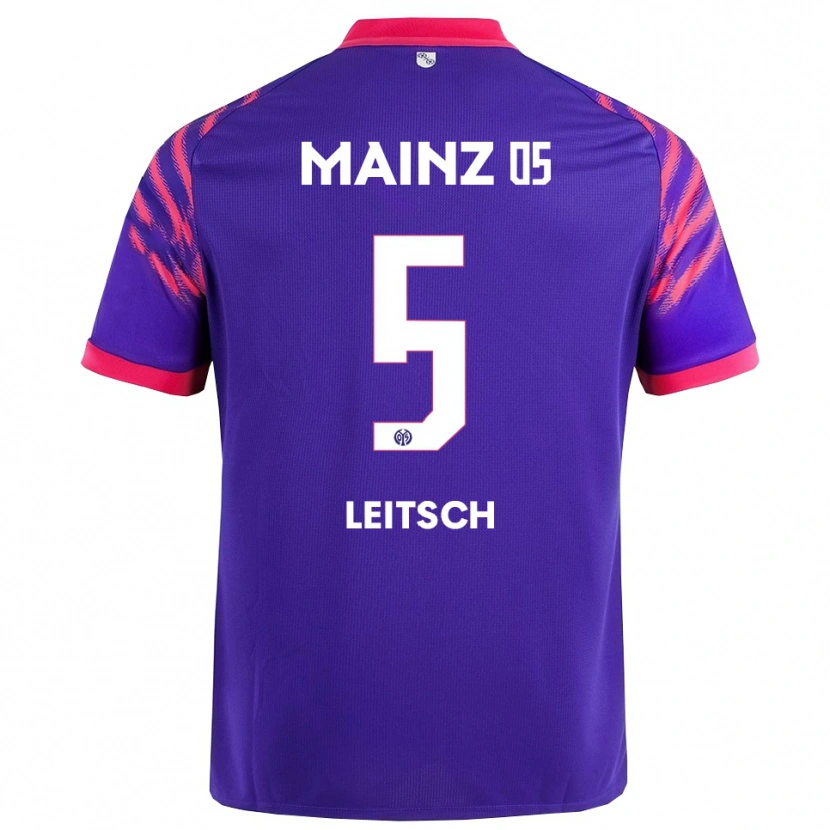 Danxen Donna Maglia Maxim Leitsch #5 Blu Navy Rosa Kit Gara Away 2025/26 Maglietta
