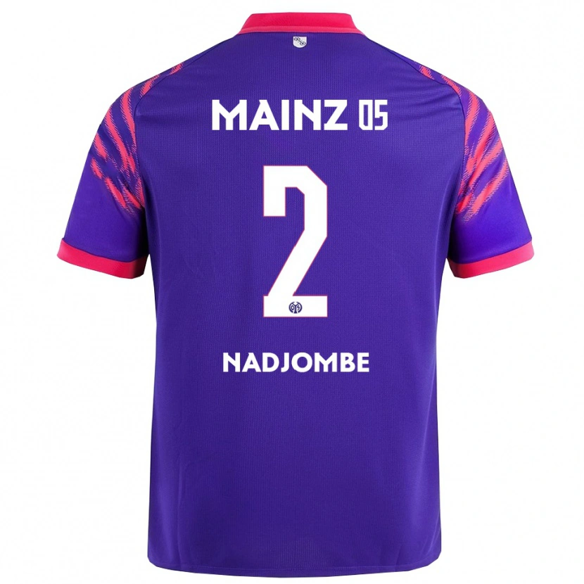 Danxen Donna Maglia Jean-Marie Nadjombe #2 Blu Navy Rosa Kit Gara Away 2025/26 Maglietta