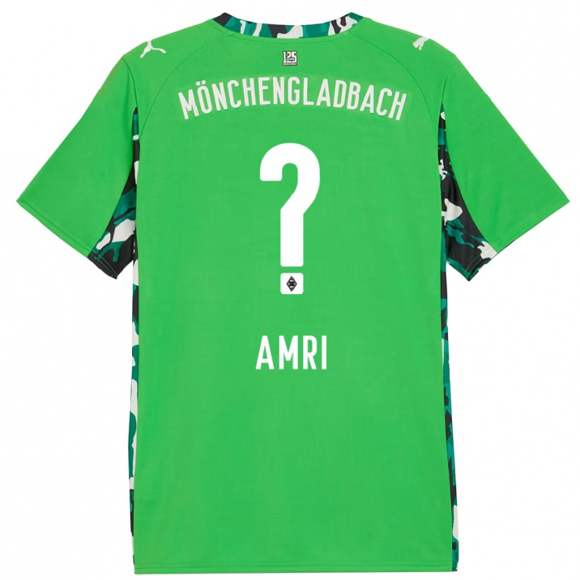 Danxen Donna Maglia Abdelrahman Amri #0 Verde Nero Kit Gara Away 2025/26 Maglietta