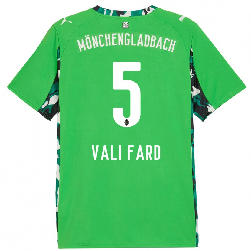Danxen Donna Maglia Elias Vali Fard #5 Verde Nero Kit Gara Away 2025/26 Maglietta