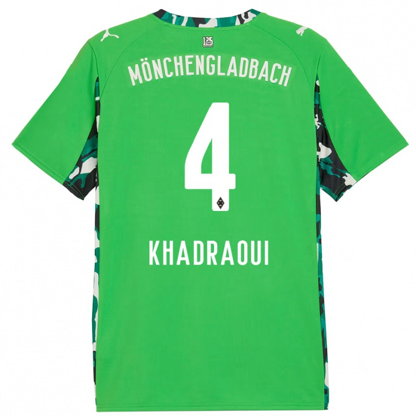 Danxen Donna Maglia Elias Khadraoui #4 Verde Nero Kit Gara Away 2025/26 Maglietta