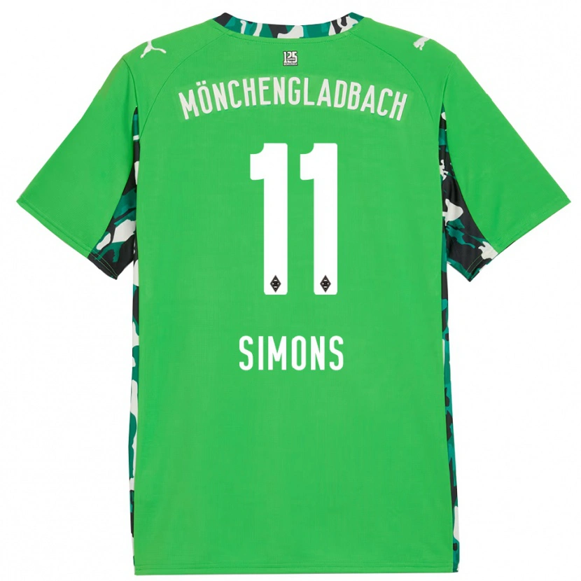 Danxen Donna Maglia Kelly Simons #11 Verde Nero Kit Gara Away 2025/26 Maglietta