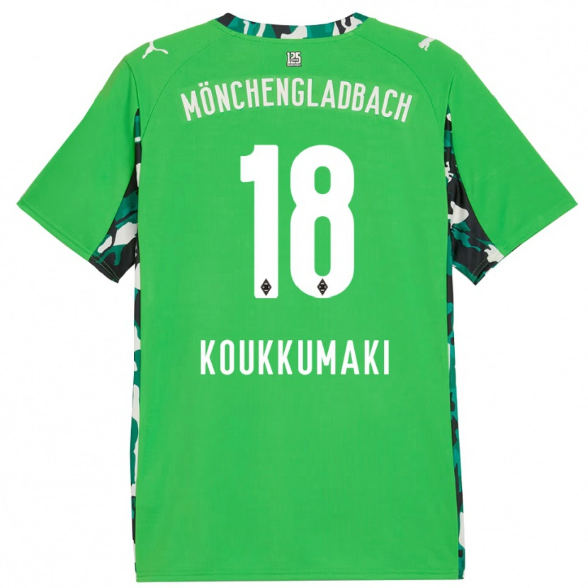 Danxen Donna Maglia Taavi Koukkumäki #18 Verde Nero Kit Gara Away 2025/26 Maglietta