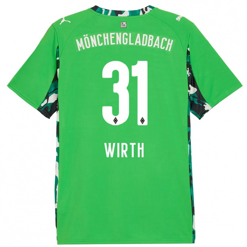 Danxen Donna Maglia Linus Wirth #31 Verde Nero Kit Gara Away 2025/26 Maglietta