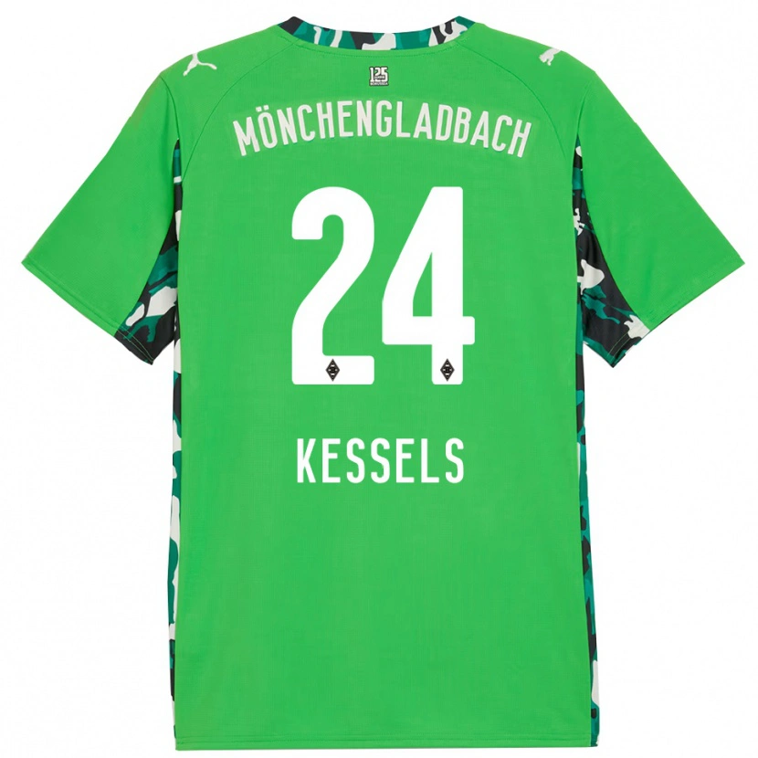 Danxen Donna Maglia Imke Kessels #24 Verde Nero Kit Gara Away 2025/26 Maglietta