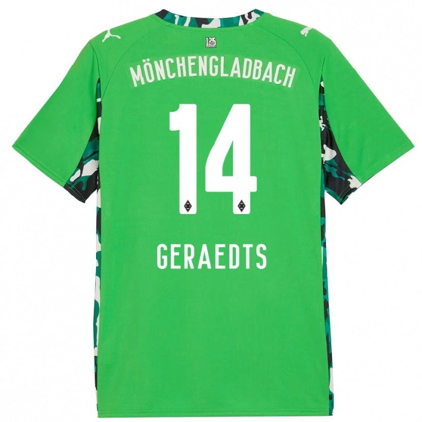 Danxen Donna Maglia Kelsey Geraedts #14 Verde Nero Kit Gara Away 2025/26 Maglietta