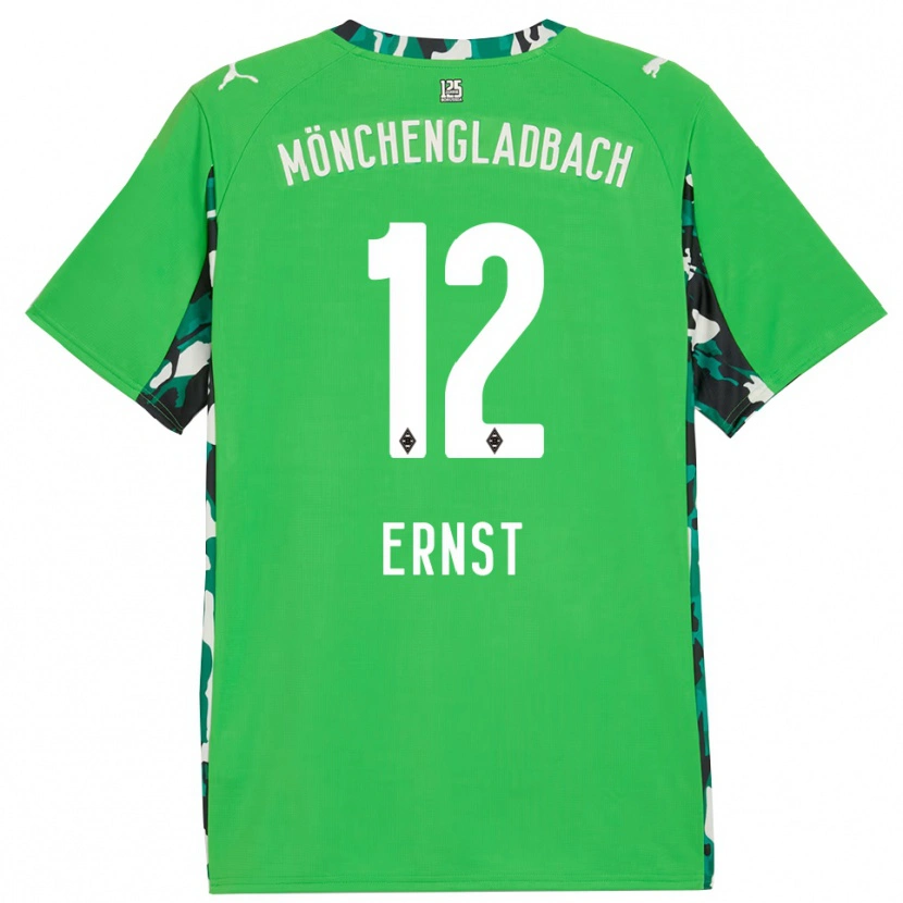 Danxen Donna Maglia Jesse Ernst #12 Verde Nero Kit Gara Away 2025/26 Maglietta