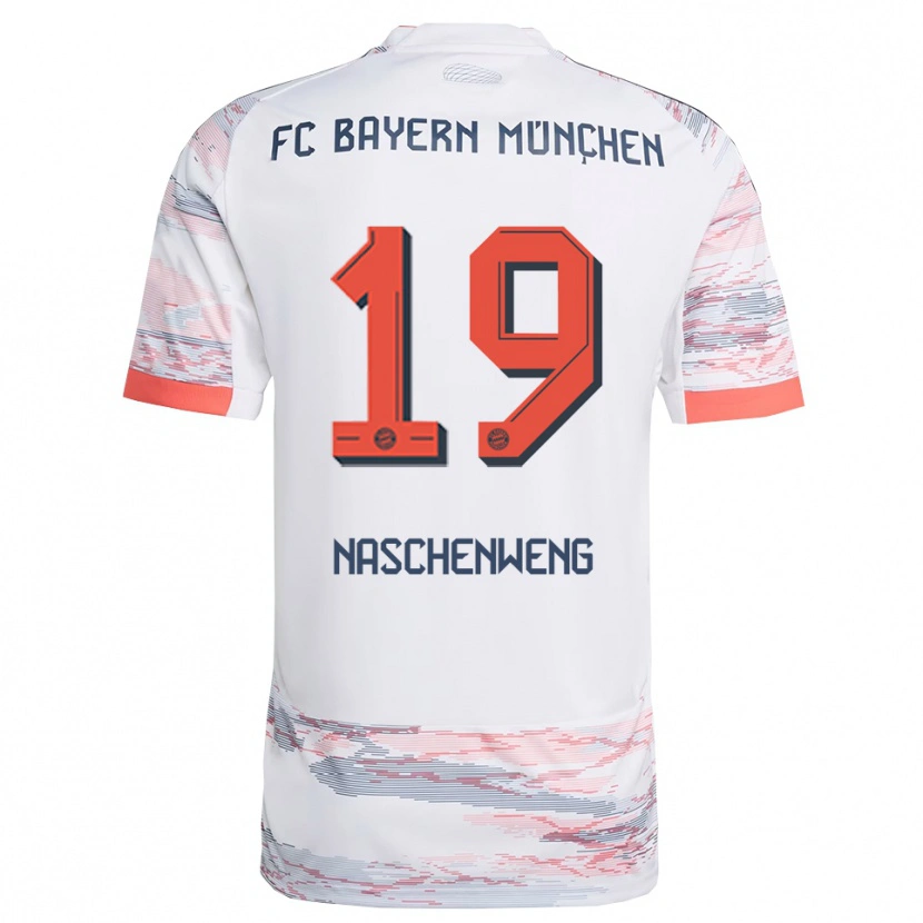 Danxen Donna Maglia Katharina Naschenweng #19 Bianco Grigio Kit Gara Away 2025/26 Maglietta