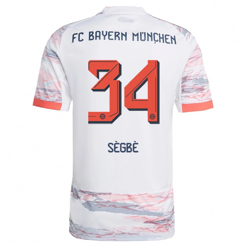 Danxen Donna Maglia Désiré Sègbè #34 Bianco Grigio Kit Gara Away 2025/26 Maglietta
