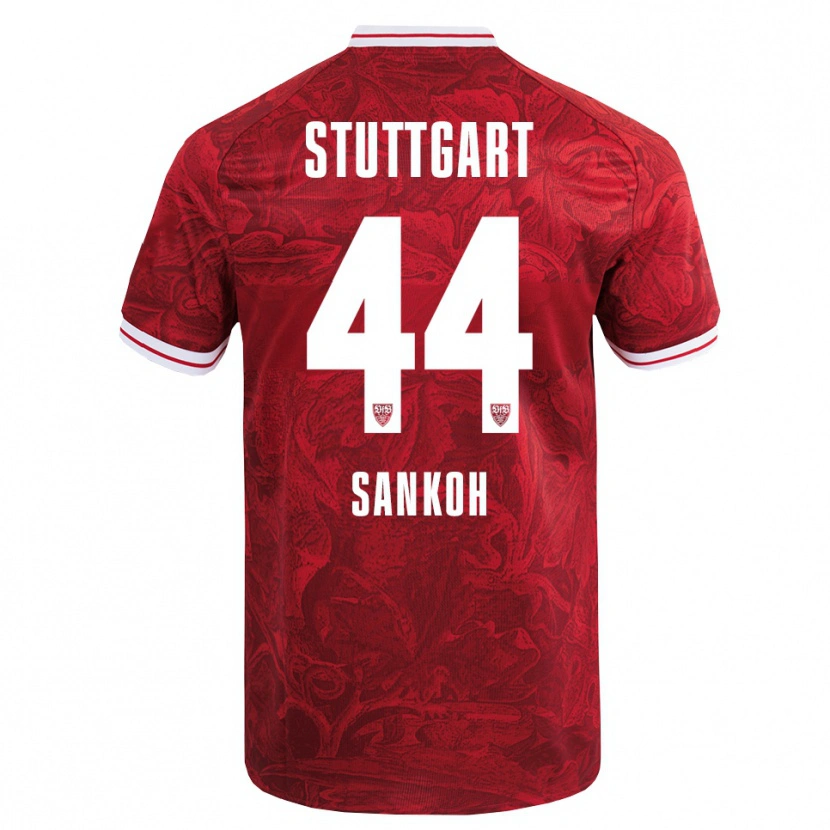 Danxen Donna Maglia Mohamed Sankoh #44 Rosso Nero Kit Gara Away 2025/26 Maglietta