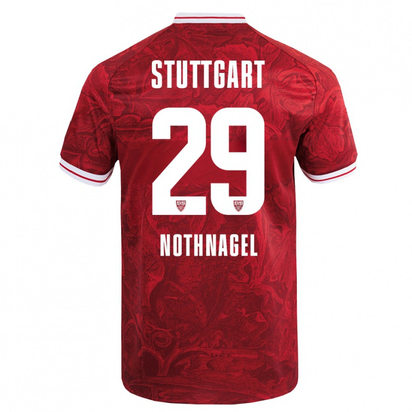 Danxen Donna Maglia Dominik Nothnagel #29 Rosso Nero Kit Gara Away 2025/26 Maglietta