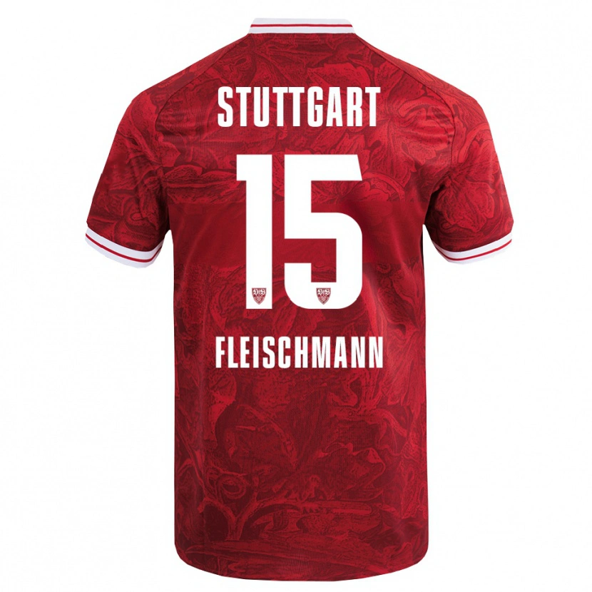 Danxen Donna Maglia Svea Fleischmann #15 Rosso Nero Kit Gara Away 2025/26 Maglietta