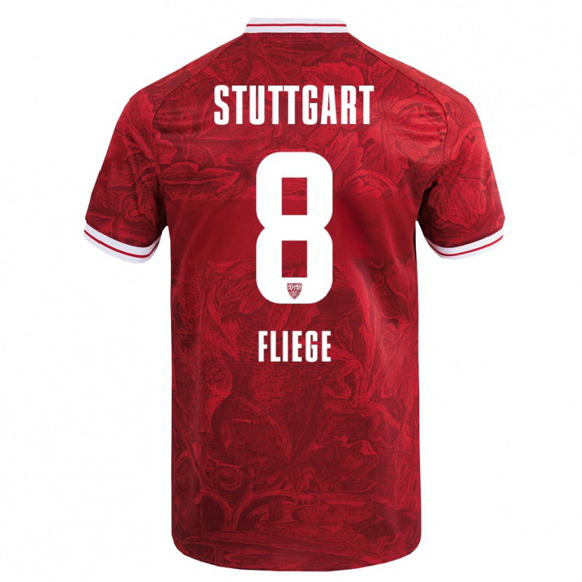 Danxen Donna Maglia Anna Fliege #8 Rosso Nero Kit Gara Away 2025/26 Maglietta