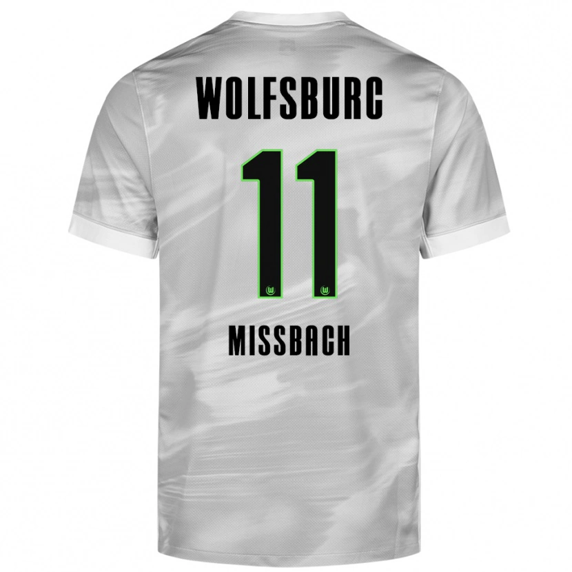 Danxen Donna Maglia Jupp Mißbach #11 Grigio Bianco Kit Gara Away 2025/26 Maglietta