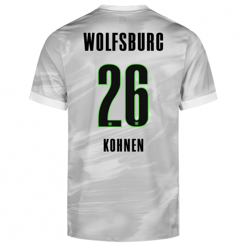 Danxen Donna Maglia Ben Kohnen #26 Grigio Bianco Kit Gara Away 2025/26 Maglietta