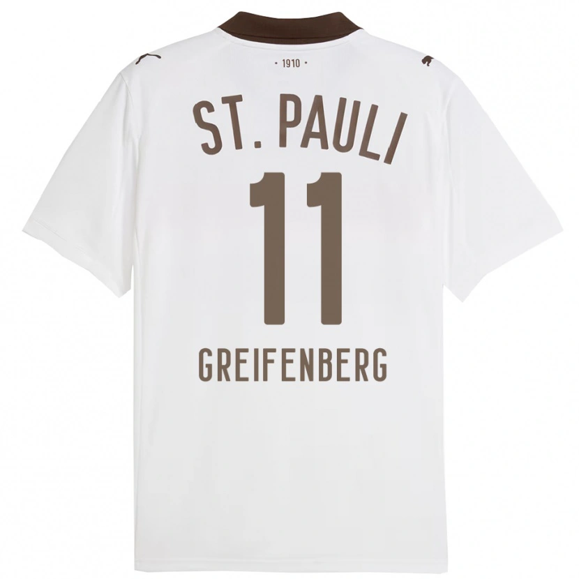 Danxen Donna Maglia Ann-Sophie Greifenberg #11 Bianco Rosso Kit Gara Away 2025/26 Maglietta