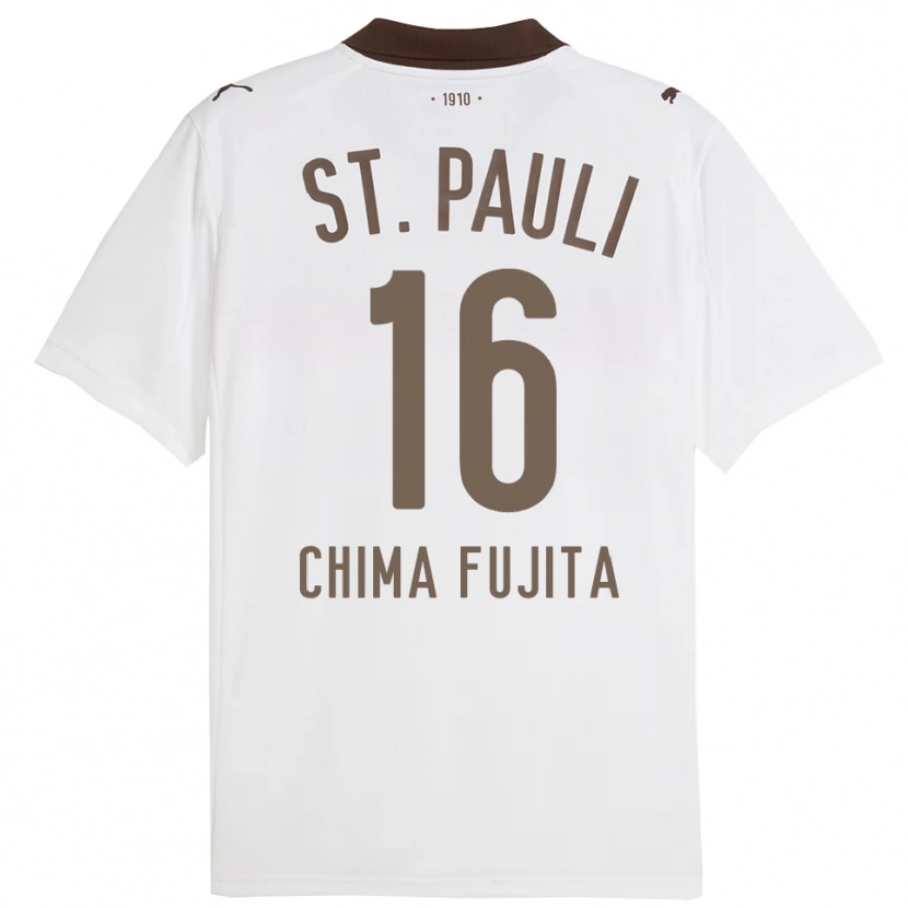 Danxen Donna Maglia Joel Chima Fujita #16 Bianco Rosso Kit Gara Away 2025/26 Maglietta