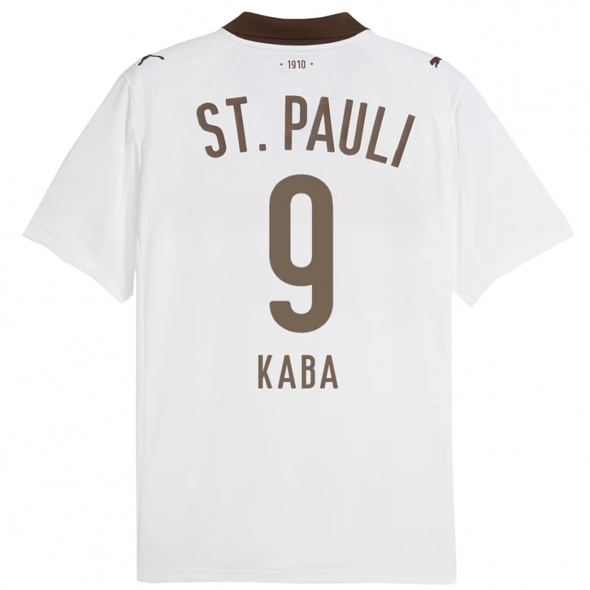 Danxen Donna Maglia Wissou Kaba #9 Bianco Rosso Kit Gara Away 2025/26 Maglietta