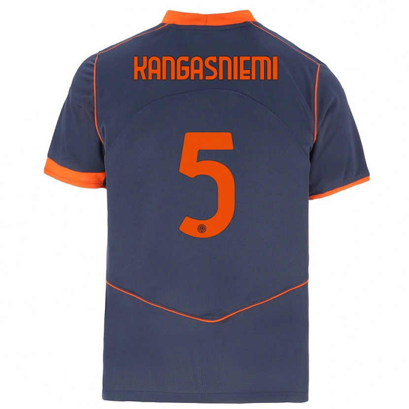 Danxen Donna Maglia Ilari Kangasniemi #5 Grigio Arancione Kit Gara Third 2025/26 Maglietta