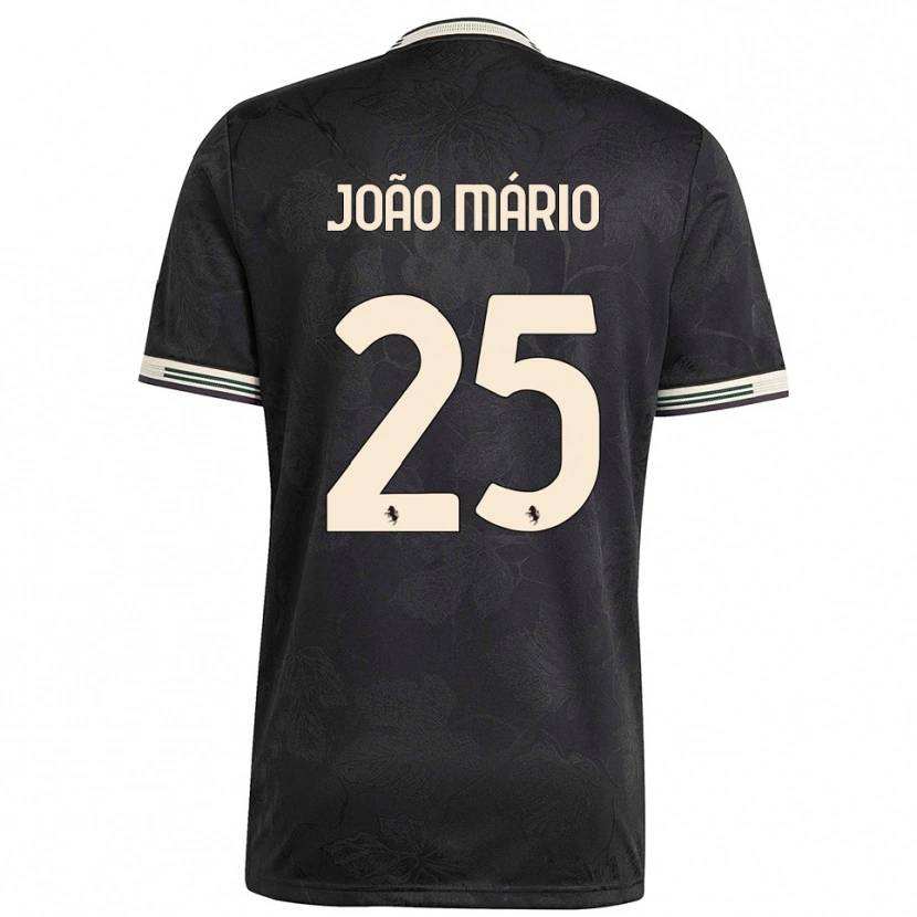 Danxen Donna Maglia João Mário #25 Nero Bianco Verde Kit Gara Third 2025/26 Maglietta