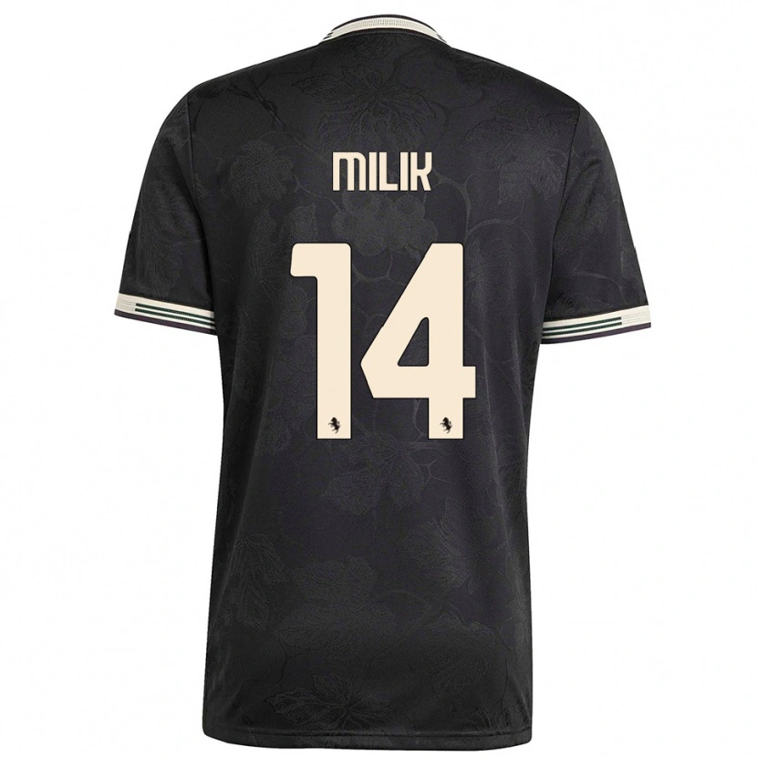 Danxen Donna Maglia Arkadiusz Milik #14 Nero Bianco Verde Kit Gara Third 2025/26 Maglietta