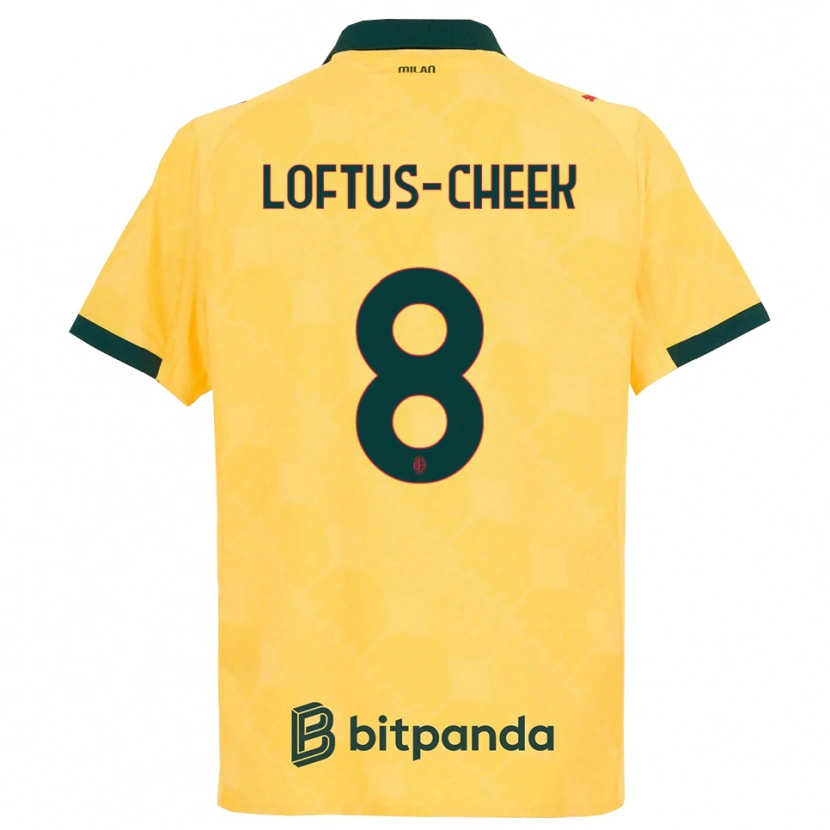 Danxen Donna Maglia Ruben Loftus-Cheek #8 Giallo Nero Kit Gara Third 2025/26 Maglietta