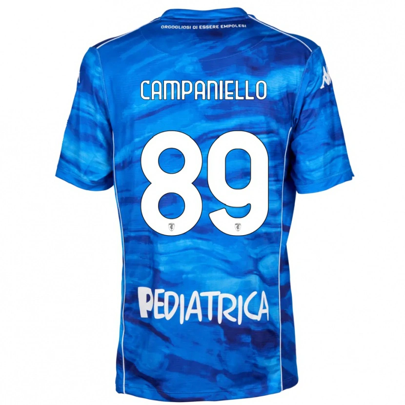 Danxen Bambino Maglia Thomas Campaniello #89 Blu Bianco Kit Gara Home 2025/26 Maglietta