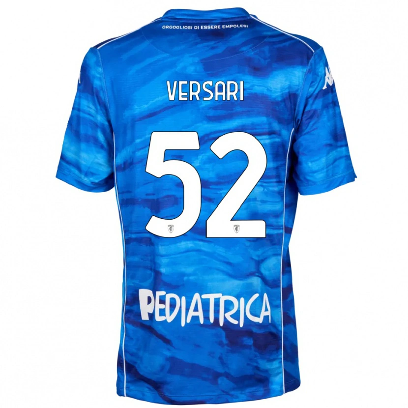 Danxen Bambino Maglia Francesco Versari #52 Blu Bianco Kit Gara Home 2025/26 Maglietta