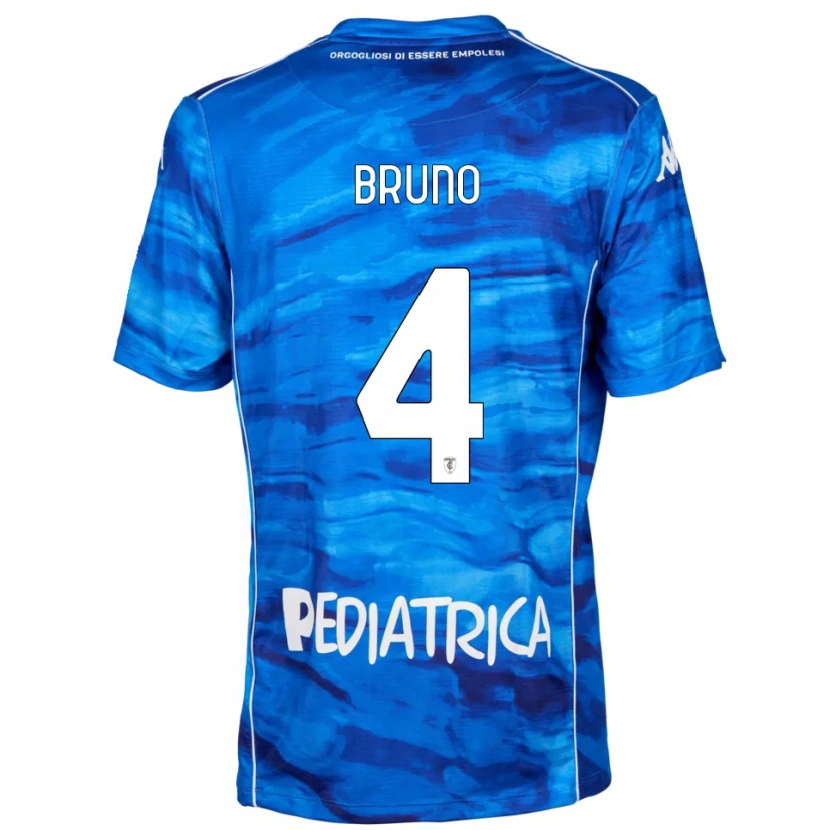 Danxen Bambino Maglia Fabio Bruno #4 Blu Bianco Kit Gara Home 2025/26 Maglietta