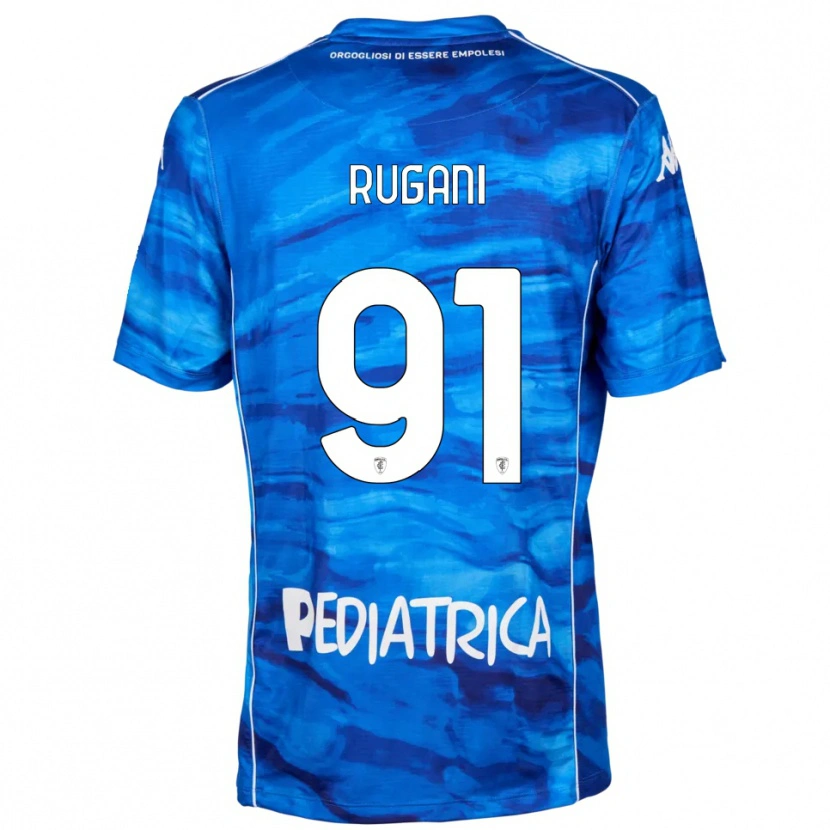 Danxen Bambino Maglia Tommaso Rugani #91 Blu Bianco Kit Gara Home 2025/26 Maglietta