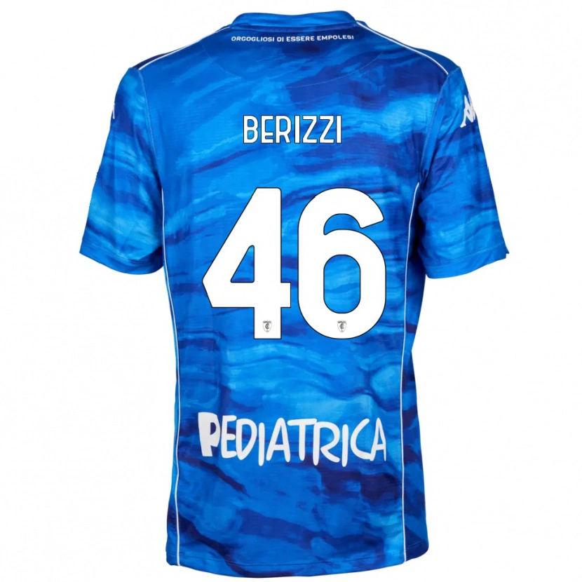 Danxen Bambino Maglia Roberto Berizzi #46 Blu Bianco Kit Gara Home 2025/26 Maglietta