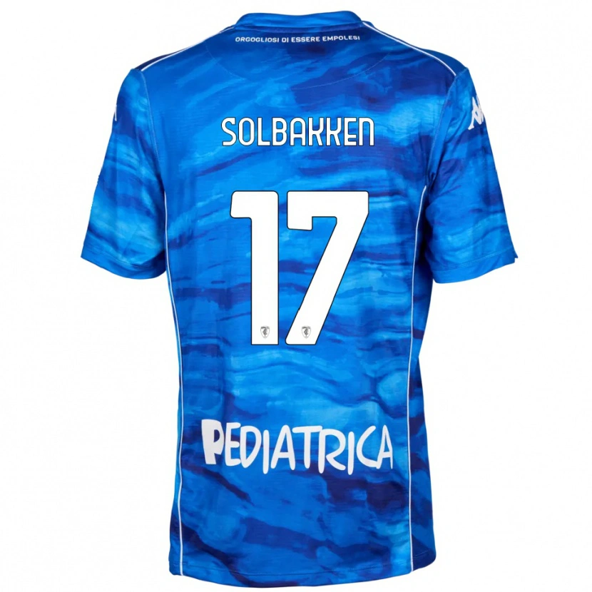 Danxen Bambino Maglia Ola Solbakken #17 Blu Bianco Kit Gara Home 2025/26 Maglietta