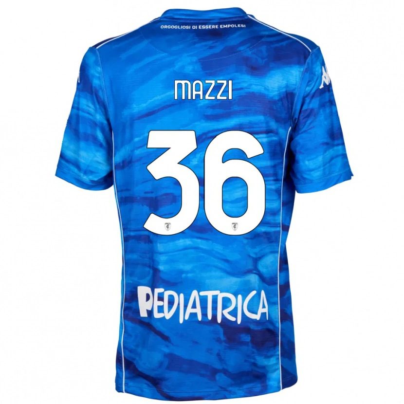 Danxen Bambino Maglia Nicola Mazzi #36 Blu Bianco Kit Gara Home 2025/26 Maglietta