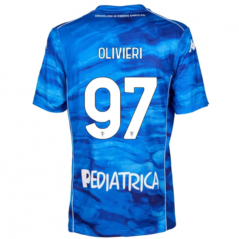 Danxen Bambino Maglia Alessandro Olivieri #97 Blu Bianco Kit Gara Home 2025/26 Maglietta