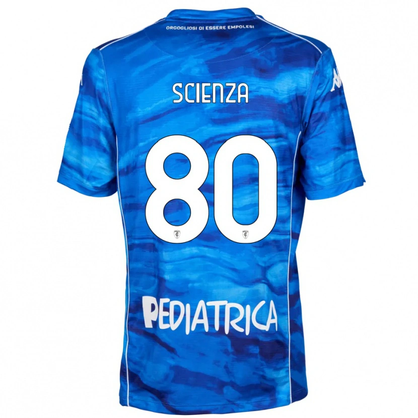 Danxen Bambino Maglia Michele Scienza #80 Blu Bianco Kit Gara Home 2025/26 Maglietta