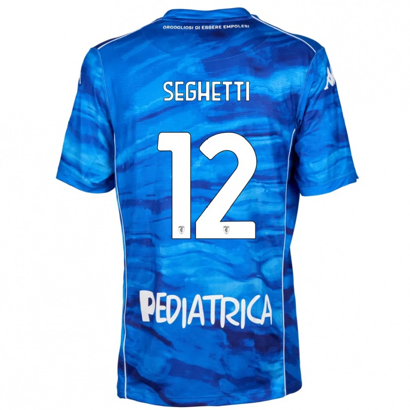 Danxen Bambino Maglia Jacopo Seghetti #12 Blu Bianco Kit Gara Home 2025/26 Maglietta