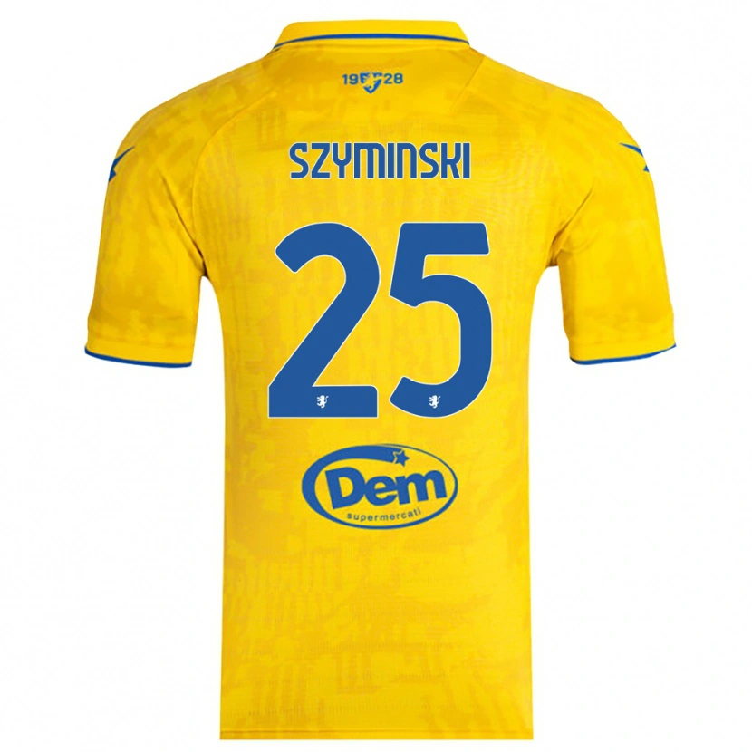 Danxen Bambino Maglia Przemyslaw Szyminski #25 Giallo Blu Kit Gara Home 2025/26 Maglietta