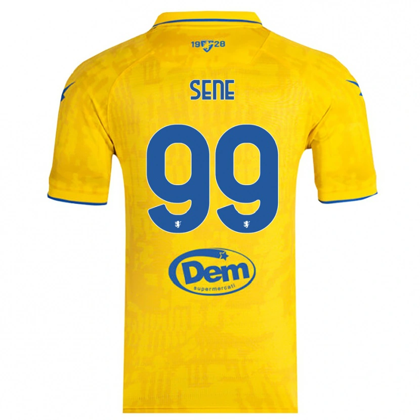Danxen Bambino Maglia Fallou Sene #99 Giallo Blu Kit Gara Home 2025/26 Maglietta