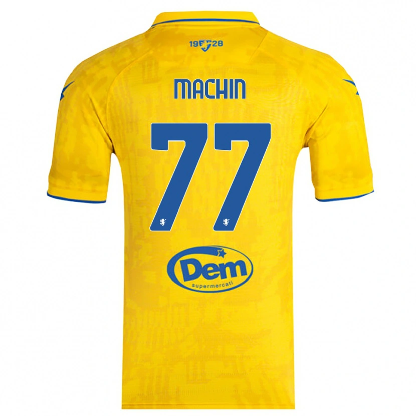 Danxen Bambino Maglia José Machín #77 Giallo Blu Kit Gara Home 2025/26 Maglietta