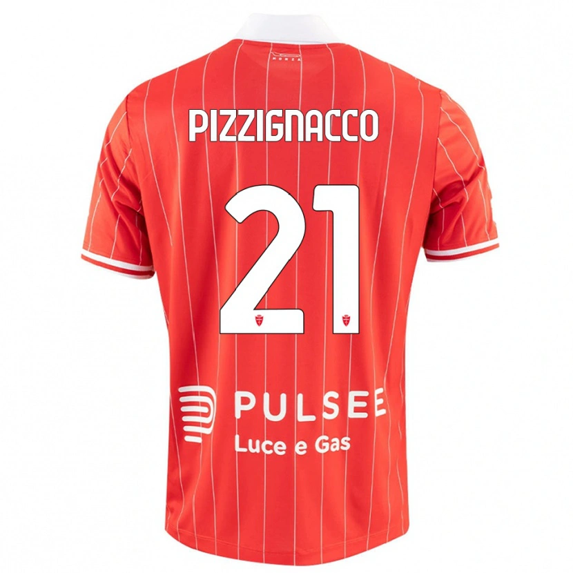 Danxen Bambino Maglia Semuel Pizzignacco #21 Rosso Bianco Kit Gara Home 2025/26 Maglietta