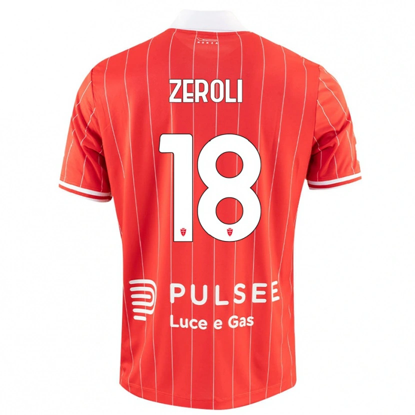 Danxen Bambino Maglia Kevin Zeroli #18 Rosso Bianco Kit Gara Home 2025/26 Maglietta