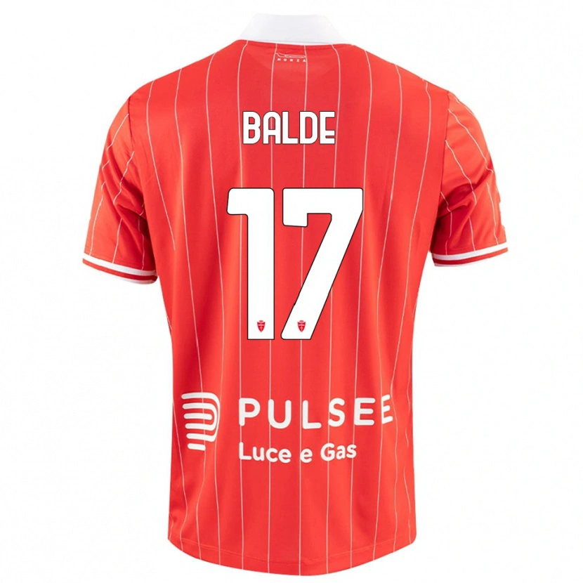 Danxen Bambino Maglia Keita Baldé #17 Rosso Bianco Kit Gara Home 2025/26 Maglietta